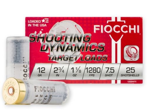 Fiocchi  Shooting Dynamics 12GA 2-3/4  1-1/8oz  #7.5  25rd box