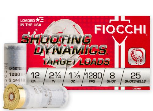 Fiocchi Shooting Dynamic Target Load 12GA 2-3/4 1-1/8oz #8 250rd box