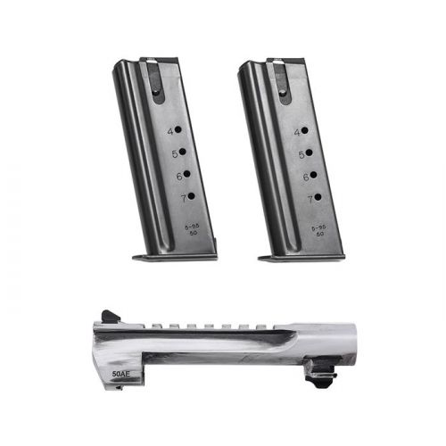 Magnum Reseach 50AE Conversion Kit for 44 Magnum to 50AE 6 Chrome Barrel with 2 magazines