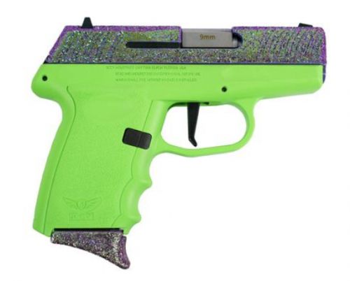 SCCY DVG1 Lime Green/Joker Glitter Slide Pistol 9mm