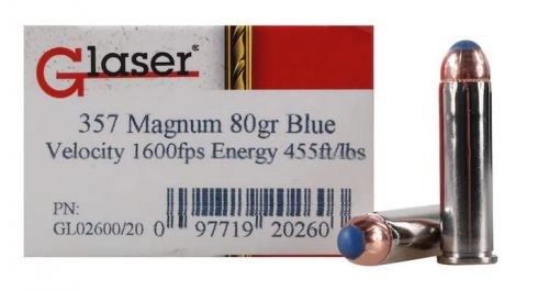 GLASER BLUE 357MAG 80GR 20/500