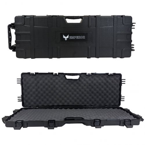 Emperor Arms 38.5 Hard Rifle Gun Case, Long Lockable Storage Box, Plastic Travel Case, Protective Luggage with Foam Insert