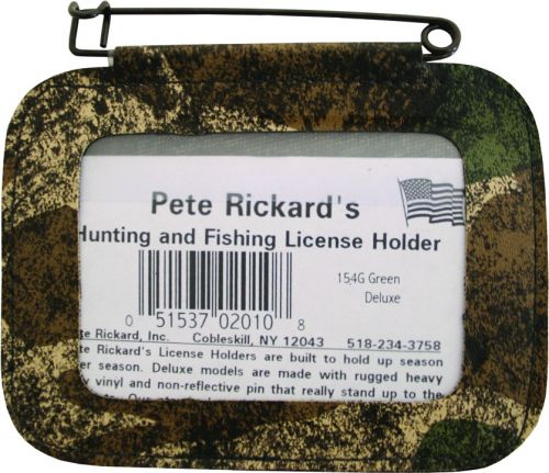  Pete Rickard 154-G License Holder Gr Camo Heavy-Duty Vinyl