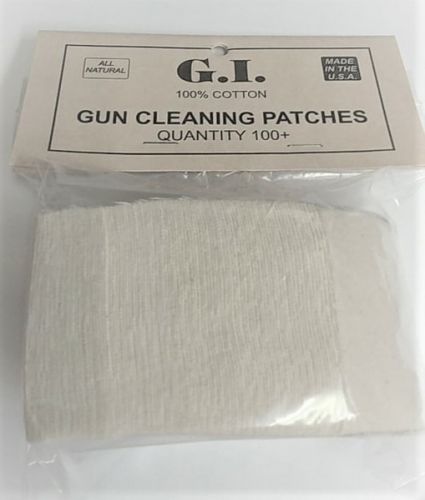 Southern 1023 G.I. Cleaning Patches-100% Natural Cotton, 2 X 2, 100/Bag, .270-.38 Cal.