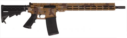 Great Lakes Firearms  AR-15 Mission 223 Wylde 30+1 16, Sahara Camo Rec/15 M-Lok Handguard, Black Carbine Stock & A2
