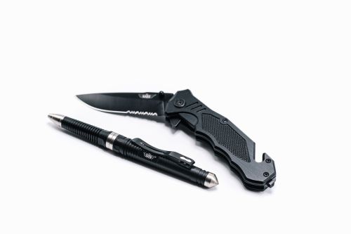 UZI Folding Knife & Tactical Pen Combo