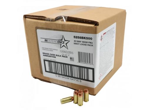 CCI Independence Full Metal Jacket 40 S&W Ammo 500 Round Box
