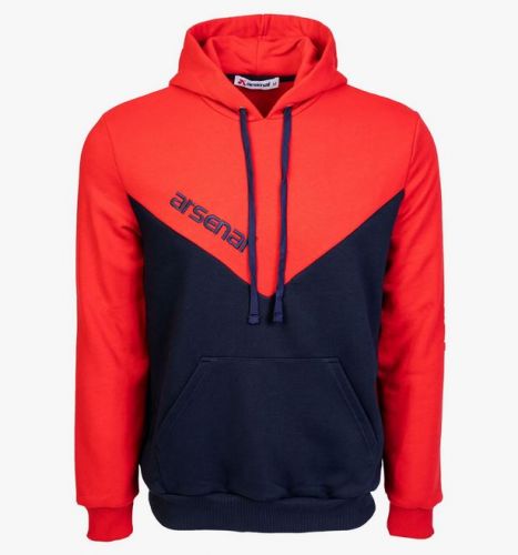Arsenal Small Blue / Red Sport Cotton-Poly Relaxed Fit Pullover Hoodie