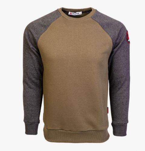 Arsenal Small Grey / Khaki Cotton-Poly Standard Fit Icon Pullover Sweater