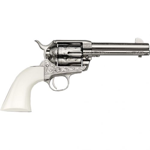 Pietta US Grant Revolver 357 Mag. 4.75 in. Nickel Ivory Grip