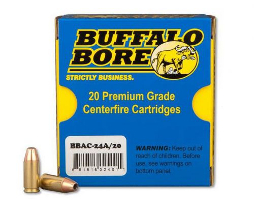 Buffalo Bore Personal Defense Jacketed Hollow Point 9mm+P Ammo 20 Round Box