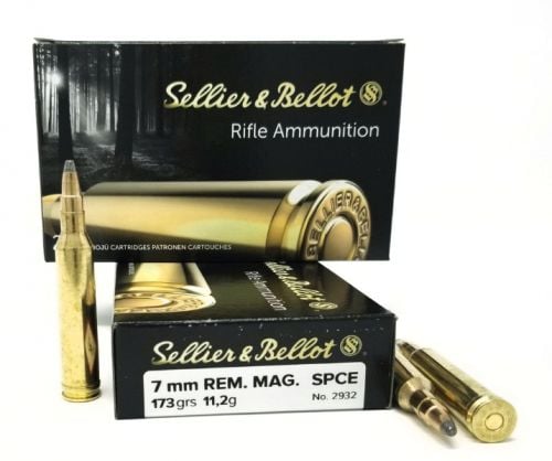 Sellier & Bellot Rifle Hunting 7mm Rem Mag 173 GR SPCE (Soft Point Cut-Thr