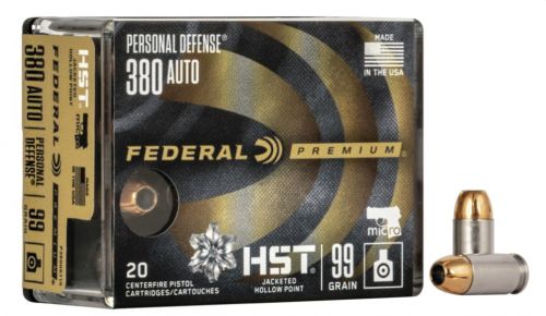 Federal  Premium Personal Defense  .380 ACP 99gr HST  JHP 20rd box