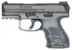 Heckler & Koch H&K VP9 SK 9mm Luger Double 3.39 10+1 Gray Interchangeable Backstrap Grip Black Slide