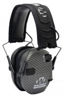 Walker's Razor Slim Electronic Muff Polymer 23 dB Over the Head Carbon Gray Ear Cups with Black Headband Adult