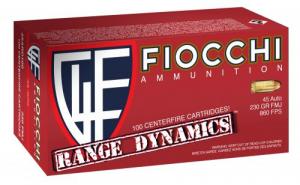 Fiocchi 45ARD100 Range Dynamics .45 ACP 230 GR Full Metal Jacket (FMJ) 100 Bx/ 5 Cs