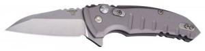 Hogue X1 Microflip 2.75" Wharncliffe Plain CPM154 Stainless Steel Matte Gray Anodized Aluminum Handle Folding - 24162