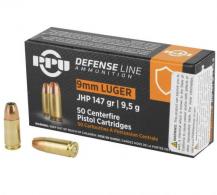 PPU Defense 9mm Luger 147 gr Jacketed Hollow Point (JHP) 50 Bx/ 20 Cs