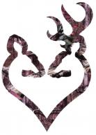 Browning Buck Mark His and Her Heart Decal 6" Camo