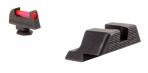 Trijicon Fiber Sight Set fits For Glock 17, 17L, 19, 22-28, 31-35, 37-39 Red Front Black