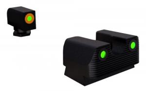 RIVAL ARMS Tritium Night Sights Fits For Glock 17/19 Green Tritium w/Orange Outline Front Green Rear