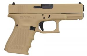 Glock G19 Gen 4 9mm Luger Double 4.01 15+1 Desert Tan Interchangeable Backst - PG1950203CKDZT