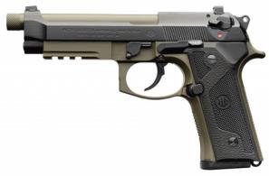 Beretta USA J92M9A32 M9A3  9mm Luger Single/Double 5.1 10+1 Black Polymer Grip Green Steel Frame Black Steel Slide