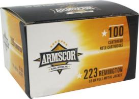Armscor Precision Full Metal Jacket 223 Remington Ammo 100 Round Box - 50447