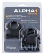 Sig Sauer Electro-Optics Alpha1 Hunting Rings Weaver 1" Extra High Black Matte - SOA10022