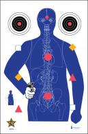 Action Target SSO-99 Sarasota Sheriff's Office Silhouette/Vitals Hanging Paper Target 23" x 35" 100 Per Box