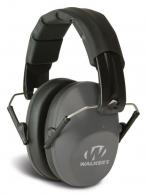 Walker's Pro Low Profile Muff Polymer 22 dB Folding Over the Head Gray Ear Cups with Black Headband Adult - GWPFPM1GY