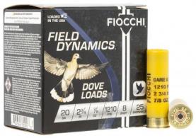Fiocchi Game & Target 20 GA 2-3/4" 7/8 oz #8 25rd box - 20GT8