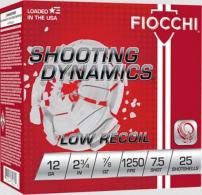 Fiocchi Target Low Recoil 12 Gauge 2.75" 7/8 oz 7.5 Shot 25 Bx/ 10 Cs - 1278OZ75