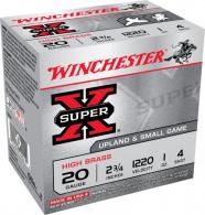 Winchester Ammo X204 Super-X High Brass 20 GA 2.75" 1 oz 4 Round 25 Bx/ 10 Cs - 12