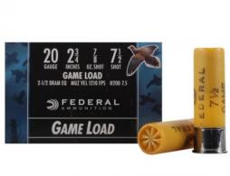 Federal Game-Shok Game Loads 20 Gauge 2.75" 7/8 oz #7.5  25rd box - H20075
