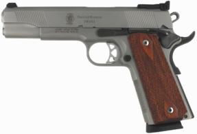 Smith & Wesson 1911 45 ACP 5" 8+1 Ambi Safety Wood Grip Matte SS