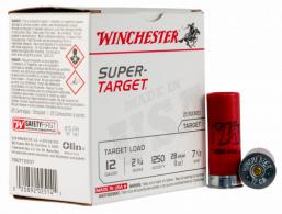 Winchester Ammo TRGT12507 Super-Target Light Target 12 Gauge 2.75" 1 oz 1250 fps 7.5 Shot 25 Bx/10 Cs - 12