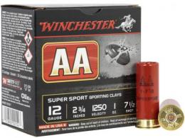 Winchester AA Xtra-Lite 12 Gauge Ammo  2.75\ 1 oz #8 Shot 25rd box 1180fps