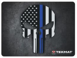 TekMat Ultra Premium Cleaning Mat Blue Line Punisher Skull 15" x 20" - TEKR20PUNISHER