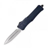 Cobra Tec Knives CTK-1 Large 3.75" Dagger Plain D2 Steel NYPD Blue Aluminum Handle Dagger - LNYCTK1DAGNS