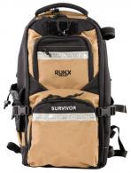 RUKX GEAR Survivor Backpack 600D Polyester 20" x 11" x 10" Tan