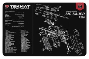 TekMat Original Cleaning Mat Sig P220 Parts Diagram 11" x 17" - TEKR17SIGP220