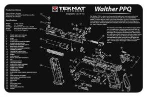 TekMat Original Cleaning Mat Walther PPQ Parts Diagram 11" x 17" - TEKR17WALPPQ
