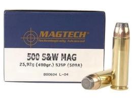 Magtech Range/Training 500 S&W Mag 325 gr Semi-Jacketed Soft Point Flat Light 20 Bx/ 25 Cs