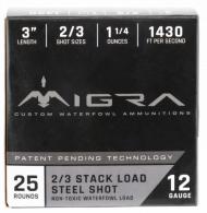 Migra Ammunitions M12S236P Combinational Weekender 12 Gauge 3" 1 1/4 oz 1430 fps 2, 3 Shot/25 Bx/6 Cs