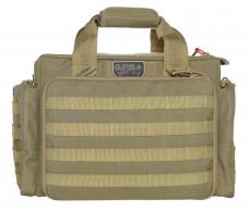 G*Outdoors Tactical Range Bag Tan 1000D Nylon Teflon Coating 5 Handguns