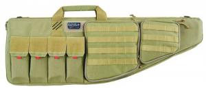 G*Outdoors GPS-T35ART Tactical AR Case 35" Tan 1000D Nylon with Mag & Storage Pockets, Lockable Zippers, External Handgun Pocket