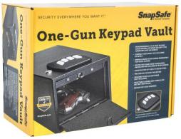 SnapSafe Keypad Safe Black Steel Holds 1 Handgun