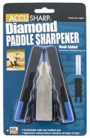 AccuSharp Diamond Paddle Folding Diamond Sharpener Black/Blue Overmolded Rubber Handle - 051C