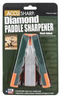 AccuSharp Diamond Paddle Folding Fine, Coarse Diamond Sharpener Gray/Orange Overmolded Rubber Handle - 077C